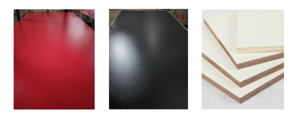 Solid black melamine plywood with smooth surface