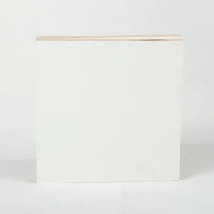 Solid color melamine plywood panel in bright red