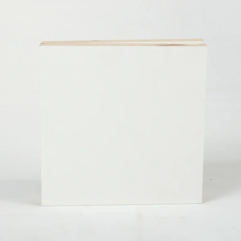 Solid color melamine plywood panel in bright red